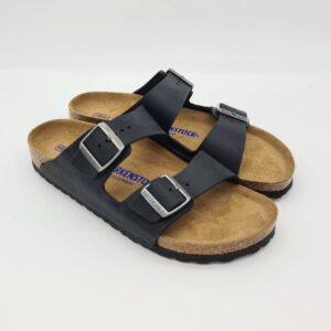 Birkenstock Arizona nera oiled leather (pelle ingrassata) ciabatte uomo