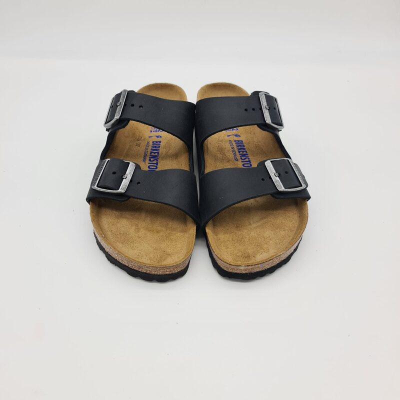 Birkenstock Arizona nera oiled leather (pelle ingrassata) ciabatte uomo