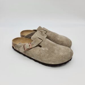 Birkenstock Boston taupe Suede Sabot unisex