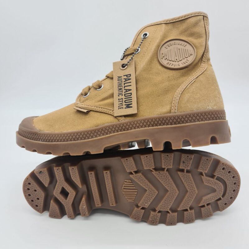 Palladium anfibio uomo Pampa hi tela beige scuro woodlin