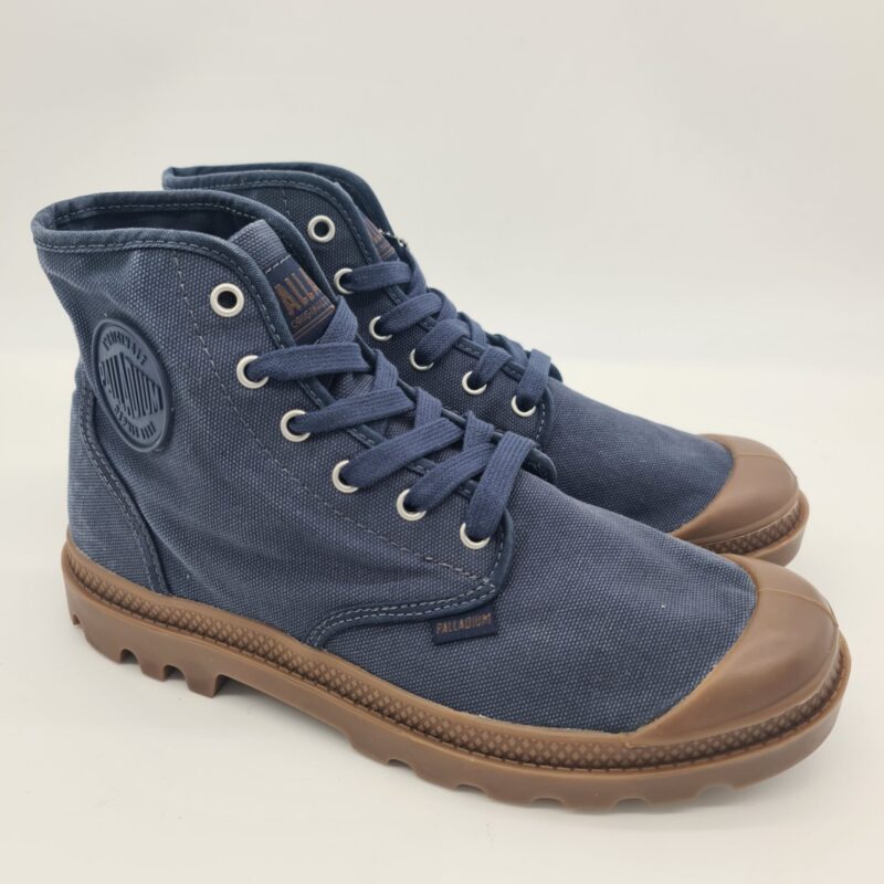 Palladium anfibio uomo Pampa hi tela blu fondo gum