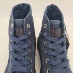 Palladium anfibio uomo Pampa hi tela blu fondo gum