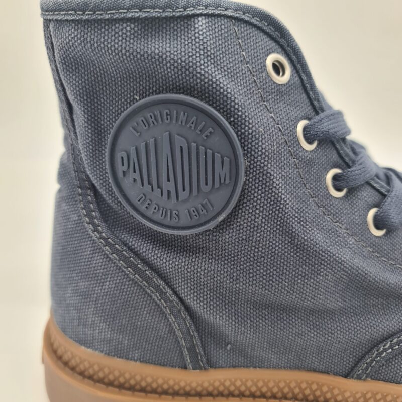 Palladium anfibio uomo Pampa hi tela blu fondo gum