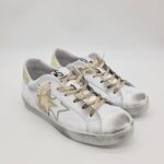 2Star sneakers Low donna bianco oro talloncino glitter oro/giallo