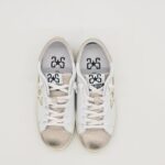 2Star sneakers Low donna bianca crosta beige stella glitter oro