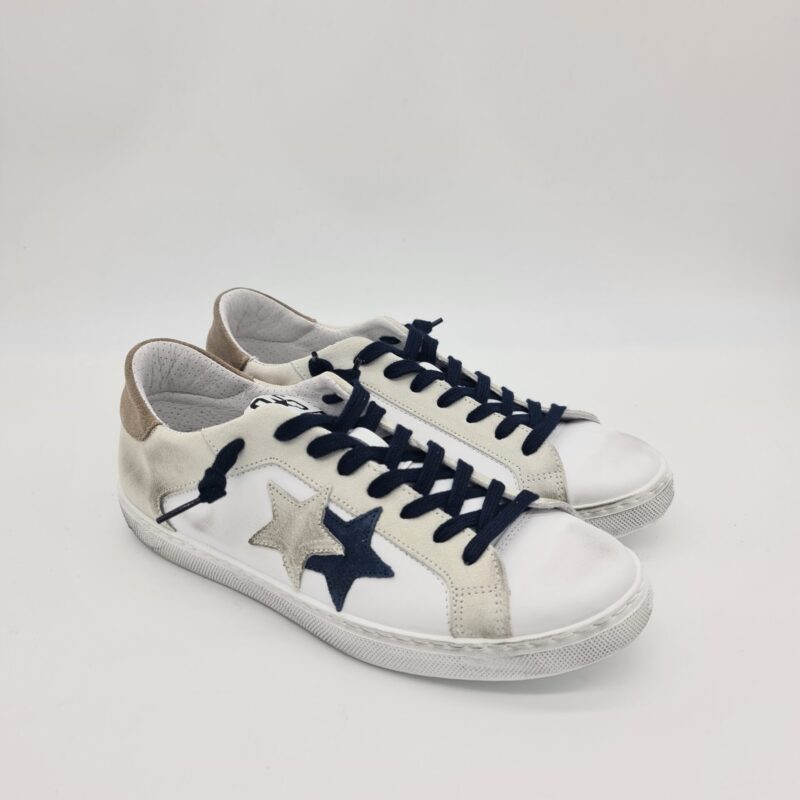2Star sneaker Low 100 uomo bianca ghiaccio e blu
