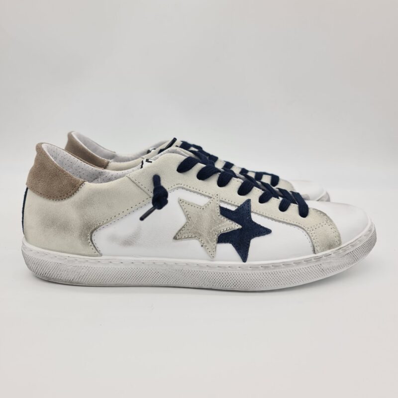 2Star sneaker Low 100 uomo bianca ghiaccio e blu