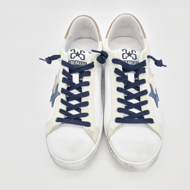 2Star sneaker Low 100 uomo bianca ghiaccio e blu