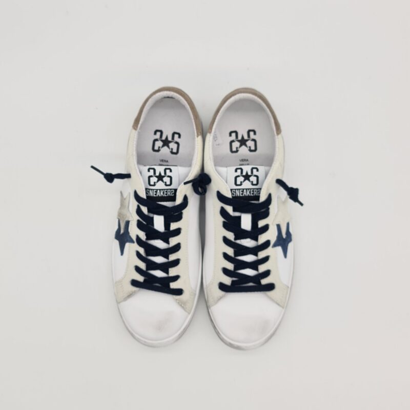 2Star sneaker Low 100 uomo bianca ghiaccio e blu