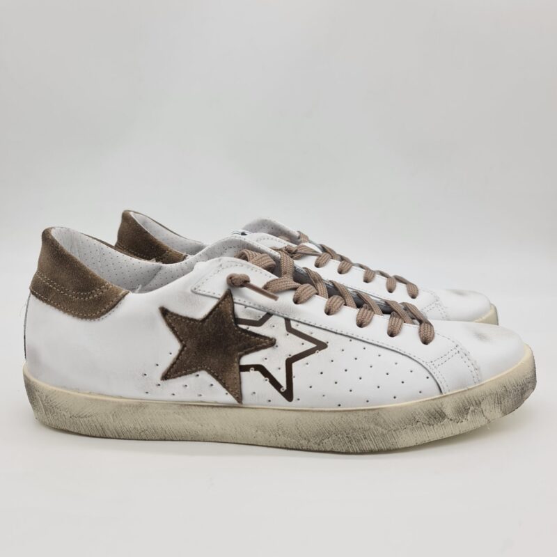 2Star sneakers Low uomo bianca marrone