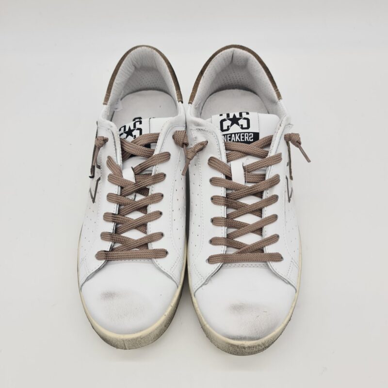 2Star sneakers Low uomo bianca marrone