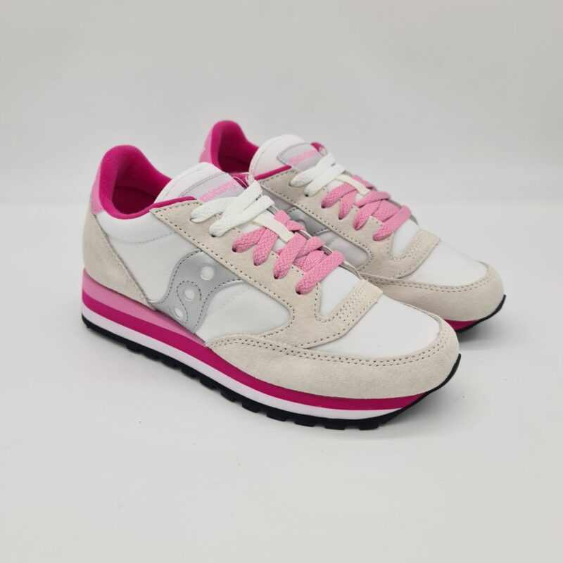Saucony sneakers triple donna bianca e rosa