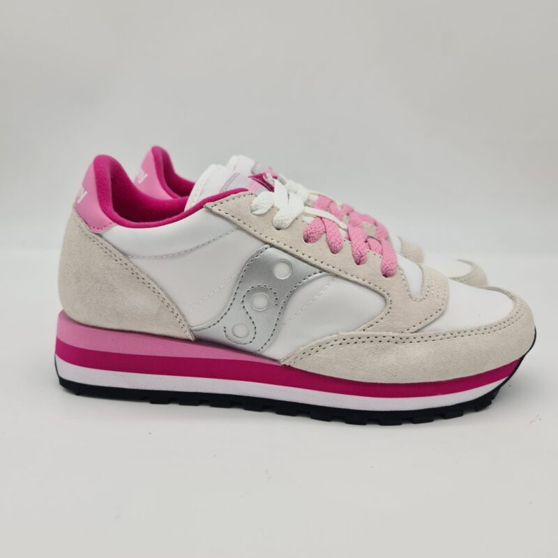 Saucony sneakers triple donna bianca e rosa