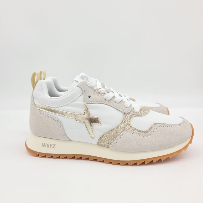 W6yz sneakers donna Myha bianca e oro
