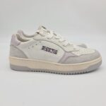 Back 70 sneakers donna bianca con dettagli rosa