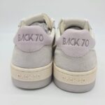 Back 70 sneakers donna bianca con dettagli rosa