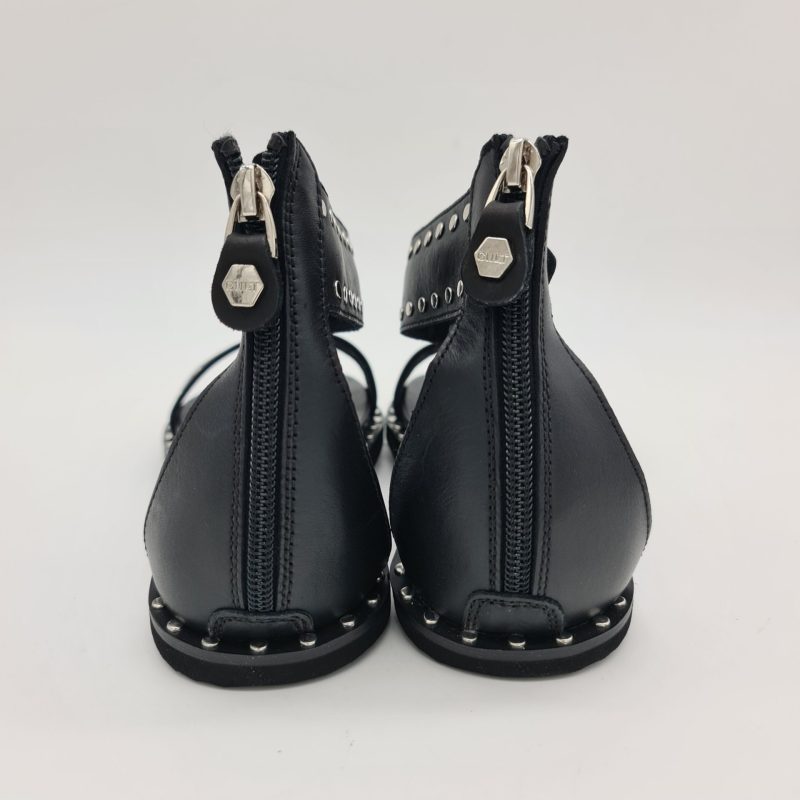 Cult Roshelle3885 sandalo donna nero fibbia nella caviglia e borchie