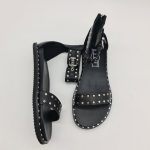Cult Roshelle3885 sandalo donna nero fibbia nella caviglia e borchie