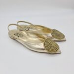 Divine Follie ballerina chanel donna oro con accessorio strass