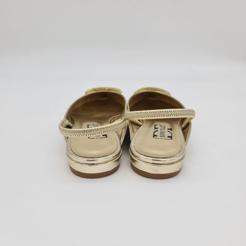 Divine Follie ballerina chanel donna oro con accessorio strass