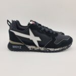 W6yz Jet sneakers uomo nera suola camouflage
