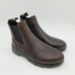 Dr. Martens stivaletto Embury pelle ingrassata marrone uomo