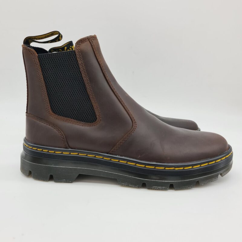 Dr. Martens stivaletto Embury pelle ingrassata marrone uomo