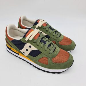 Saucony Shadow sneakers uomo verde blu e ruggine