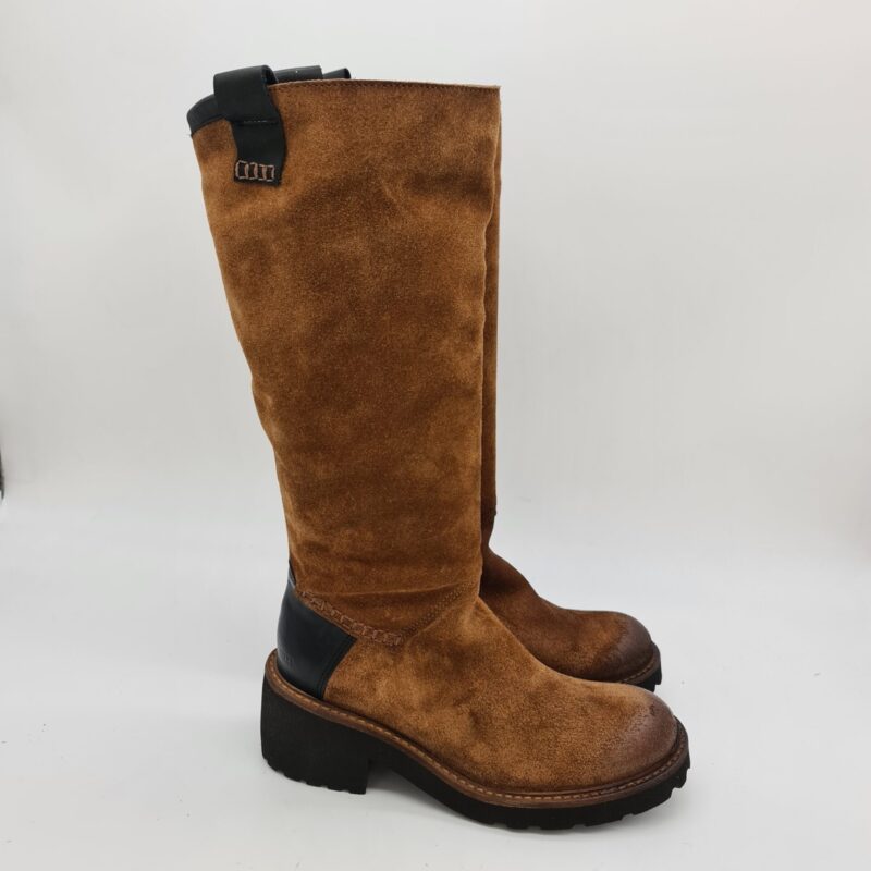 Felmini stivale donna scamosciato cuoio tacco 6 cm