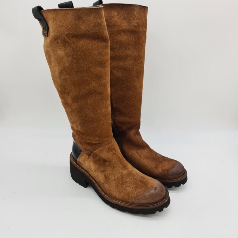 Felmini stivale donna scamosciato cuoio tacco 6 cm