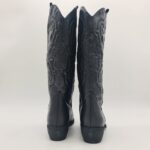 Divine Follie stivale texano donna ricamato nero tacco 4 cm
