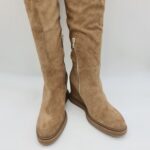 Divine Follie stivale alto donna camoscio beige zeppa