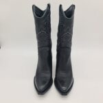 Divine Follie stivale texano donna con borchie e ricami tacco 8 cm