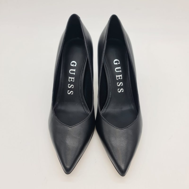 Guess décolleté pelle nera tacco a rocchetto 9 cm