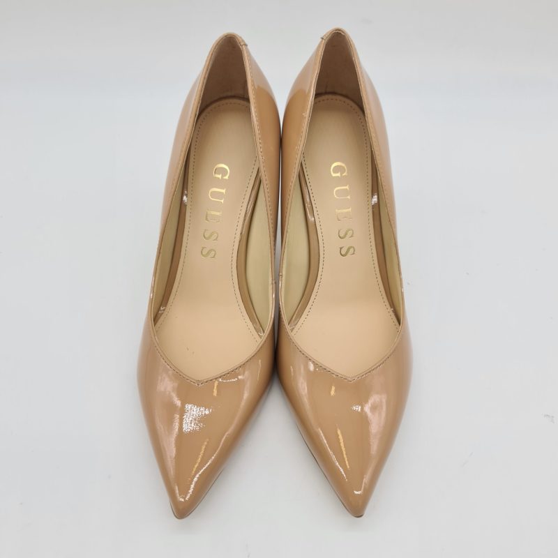 Guess décolleté vernice nude tacco a rocchetto 9 cm