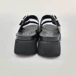 Cult sandalo Janis 3146 ciabatta platform con fibbie nero donna