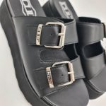 Cult sandalo Janis 3146 ciabatta platform con fibbie nero donna