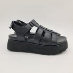 Cult  Janis 3861 sandalo platform a gabbietta con velcro nero donna