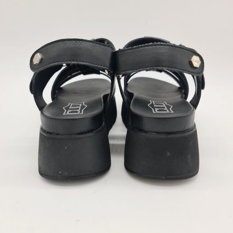 Cult  Janis 3861 sandalo platform a gabbietta con velcro nero donna