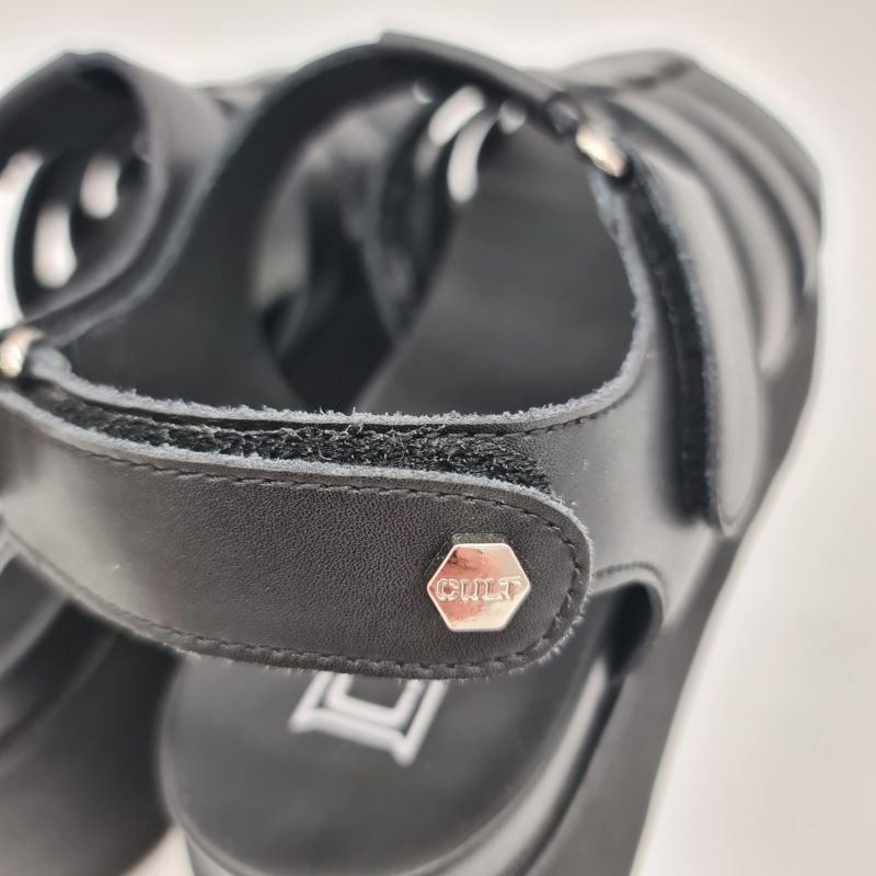 Cult  Janis 3861 sandalo platform a gabbietta con velcro nero donna