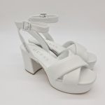 Guess sandalo donna bianco tacco e plateau 9 cm