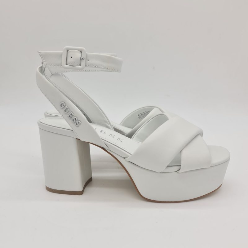 Guess sandalo donna bianco tacco e plateau 9 cm
