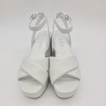 Guess sandalo donna bianco tacco e plateau 9 cm