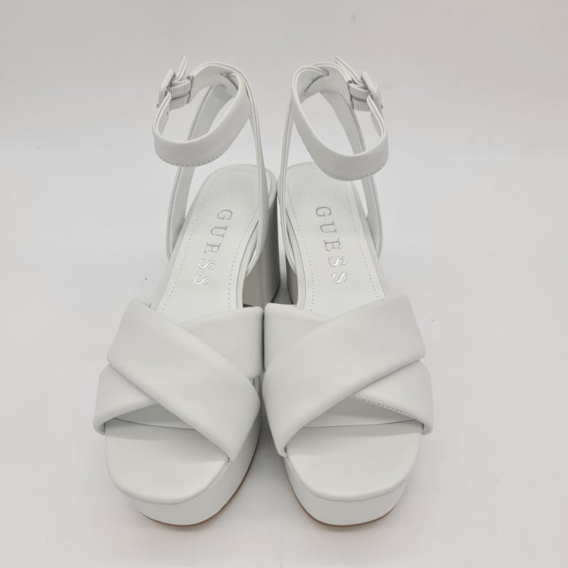Guess sandalo donna bianco tacco e plateau 9 cm
