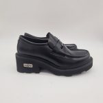 Cult mocassino Grace 3923 nero donna con tacco e platform