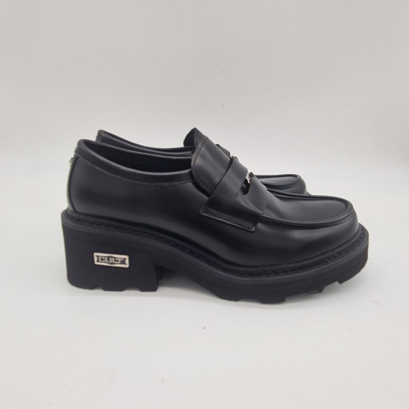 Cult mocassino Grace 3923 nero donna con tacco e platform