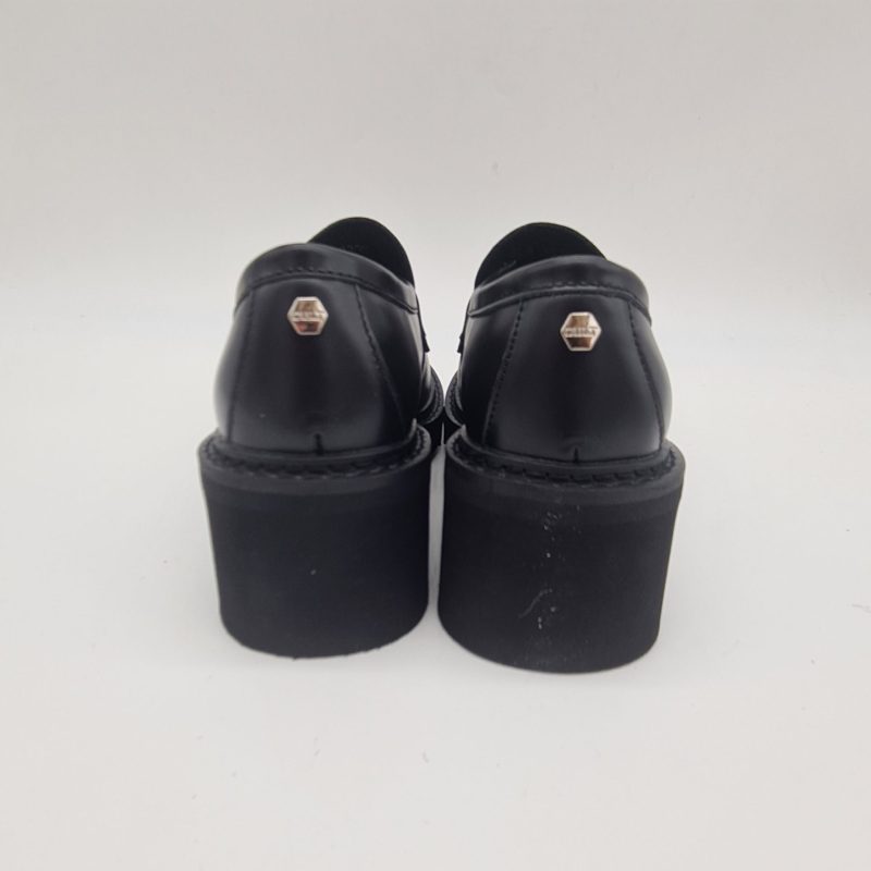 Cult mocassino Grace 3923 nero donna con tacco e platform