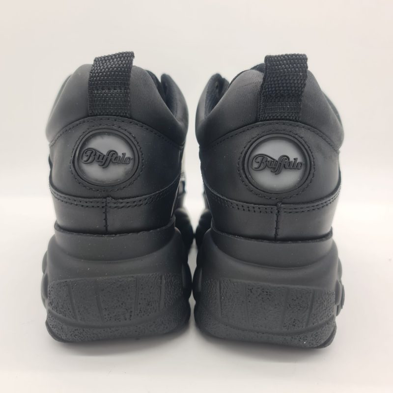 Buffalo London sneakers pelle nera donna