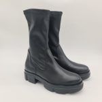 Les Tulipes tronchetto donna nero gambale elasticizzato