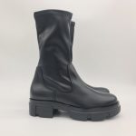 Les Tulipes tronchetto donna nero gambale elasticizzato